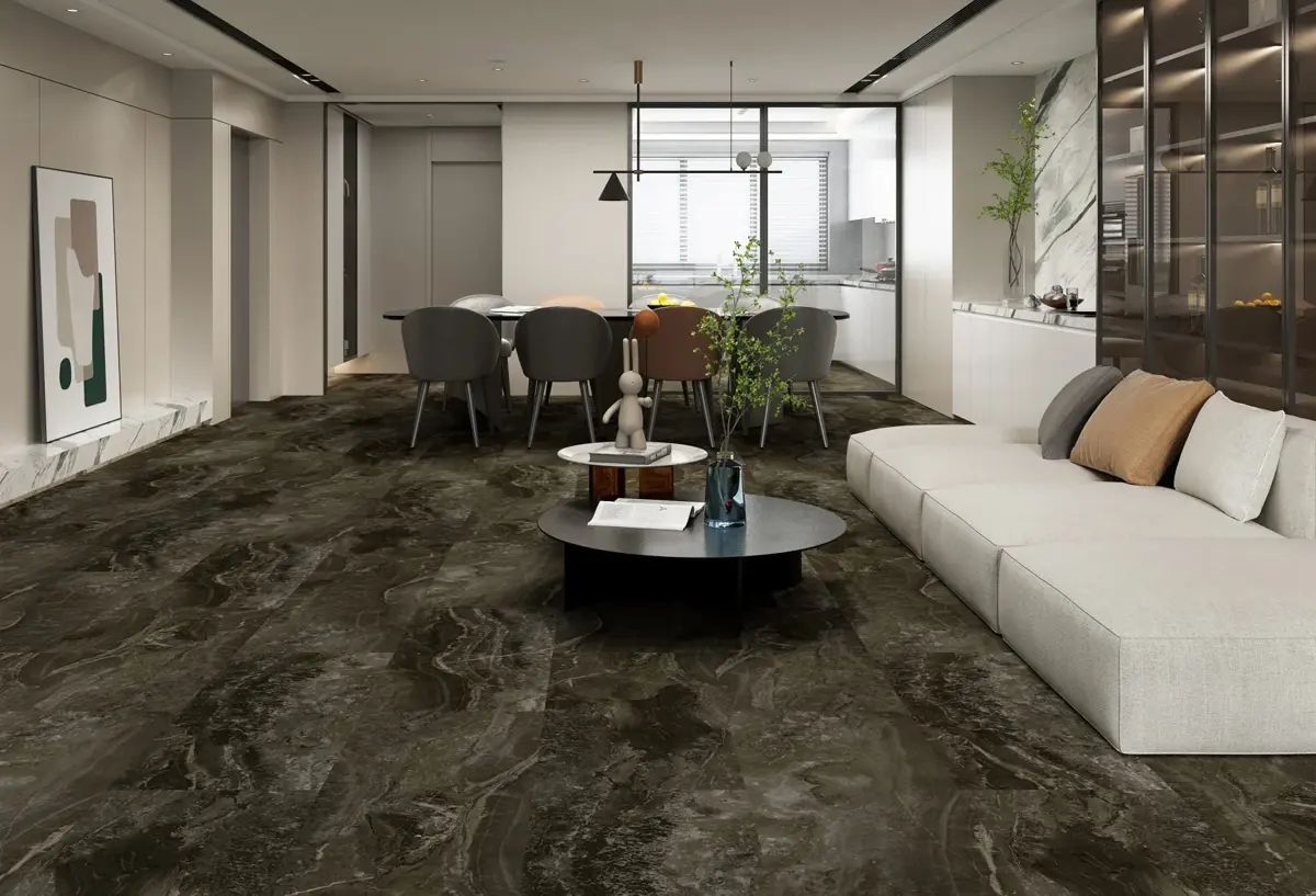 Refined interior with statement tile surfaces